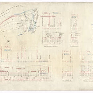 York. North Eastern Railway. Plan York and railway environment. 14 April 1875