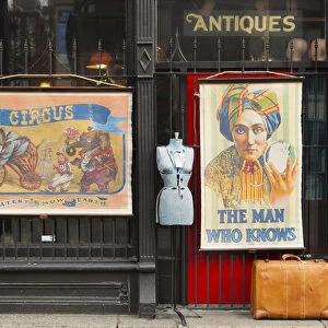 Canada, British Columbia, Vancouver, Gastown, antique shop poster