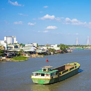 The city of Can Tho on the Can Tho river, a branch of the Mekong River, and the Can