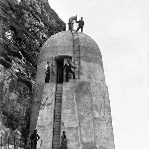 View of fog horn on Ailsa Craig. Date: pre1901