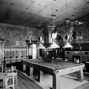 View of the snooker room in Mrs Cranstons Tea Rooms, Buchanan Street