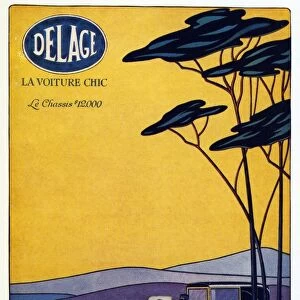 AD: DELAGE, 1920. French advertisement for Delage automobiles, 1920