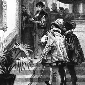 LA PRINCESSE DE CL├êVES. Illustration from the 1889 edition of the French novel, La Princesse de Cl├¿ves, by Madame de Lafayette