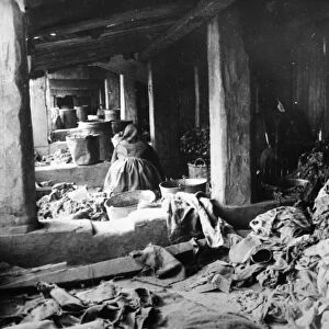 NEW YORK: POVERTY, c1890. Under the dump at West 35th Street. Photograph by Jacob A