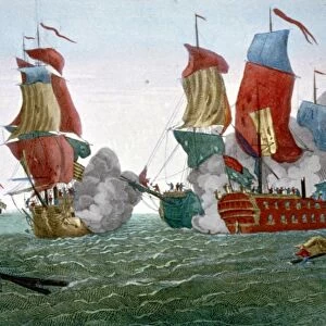 American Revolutionary War: Battle of Flamborough Head, East Yorkshire, England, 22 Sept