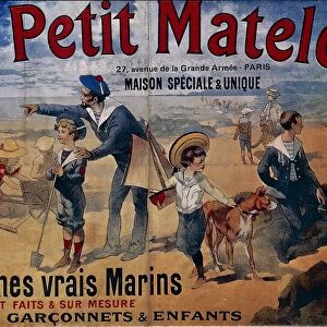 Au Petit Matelot, advertising for childrens swimwear, poster