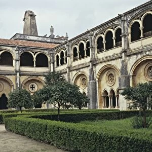 Portugal - Alcobaca. The Cloister of Silence at the monastery Mosteiro de Santa Maria. UNESCO World Heritage List, 1989