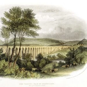 Shrewsbury, Wales and Chester Railway: Dee viaduct in the Vale of Llangollen, built