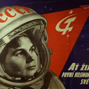 Soviet era space poster