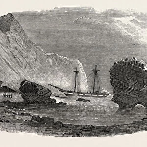 Wreck of the Brig retriever, in the Boccases, Trinidad. 1850