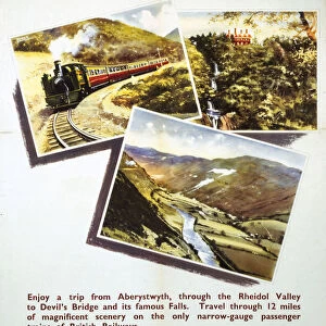 Aberystwyth through the Rheidol Valley, BR poster, 1960
