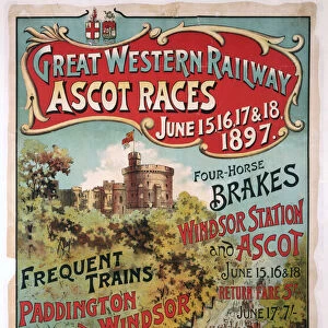 Ascot Races, GWR poster, 1897