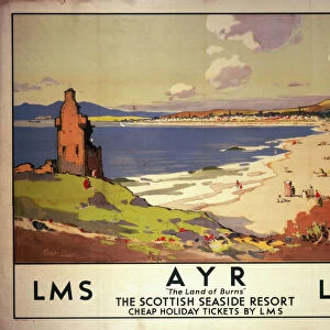 Ayr: The Land of Burns, LMS poster, 1923-1947