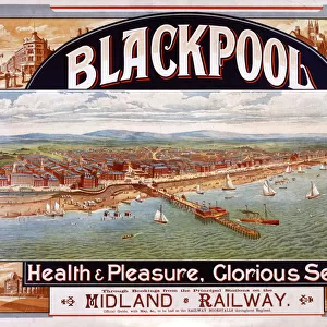 Blackpool: Health & Pleasure, Glorious Sea, MR poster, c 1893