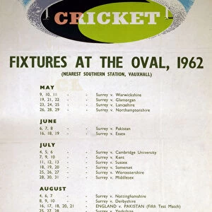 BR(SR) poster. Cricket - Fixtures at The O