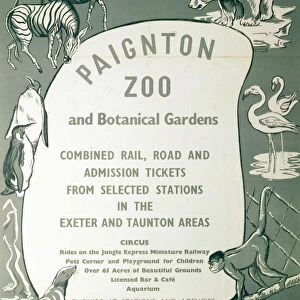 BR(SR) poster. Paignton Zoo and Botanical