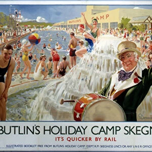 Butlins Holiday Camp, Skegness, LNER poster, 1930