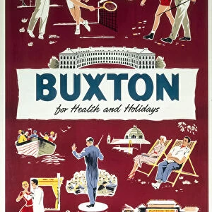 Buxton for Health and Holidays, BR (LMR) poster, 1955