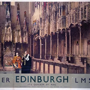 Chapel of the Thistle, Edinburgh, LNER / LMS poster, 1930