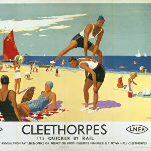 Cleethorpes: Its Quicker by Rail, LNER poster, 1941