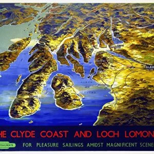 The Clyde Coast and Loch Lomond, BR poster, 1955