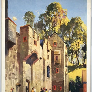 Compton Castle, BR (WR) poster, 1950s