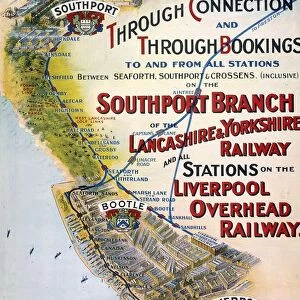 Through Connection and Through Bookings, LYR / LOR poster, c 1910