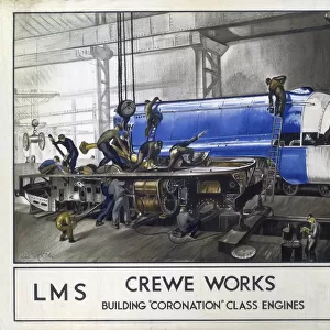 Crewe Works, LMS poster, 1937