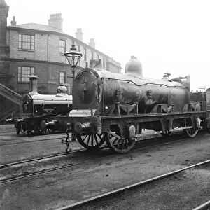 Damaged locomotive, 1889