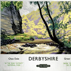 Derbyshire - Chee Dale and Great Rocks Dale BR (LMR) poster, c 1950s