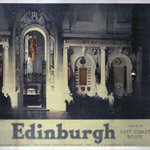 Edinburgh: The Scottish National War Memorial, LNER poster, 1929