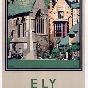 Ely: Prior Craudens Chapel, LNER poster, 1923-1947