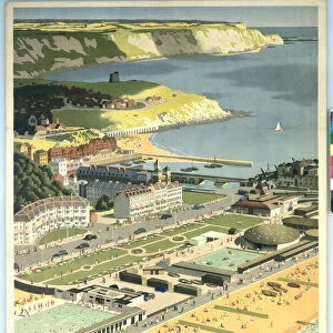 Folkestone, BR (SR) poster, c 1950s