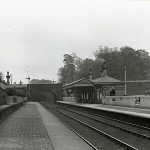 Gisburn station, Lancashire & Yorkshire Railway, on the Blackburn to Hellifield line, 4 May 1912