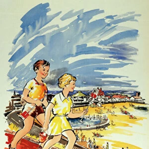 Gorleston-on-Sea, for Happy Family Holidays, BR poster, 1957
