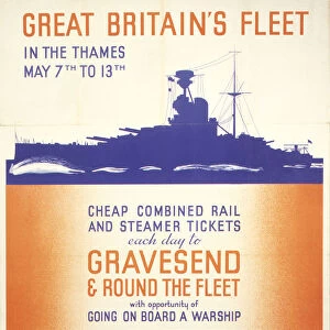 Great Britains fleet in the Thames, SR poster, 1937