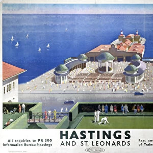 Hastings and St Leonards, BR (SR) poster, 1959