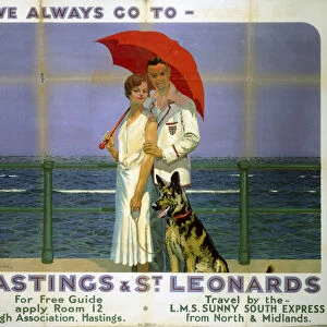 Hastings and St Leonards, SR poster, 1933