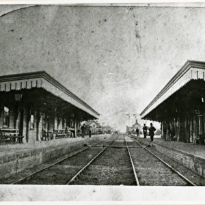 Havant station, London, Brighton & South Coast Railway, c1880