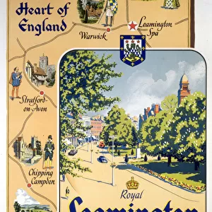 The Historic Heart of England: Royal Leamington Spa, BR poster, 1948-1965