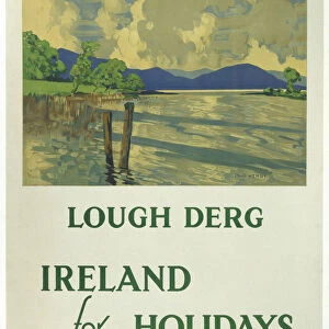 Ireland for Holidays - Lough Derg, BR(LMR) poster, 1949
