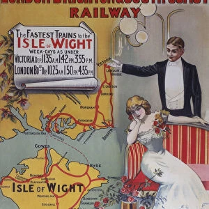 Isle of Wight: The Garden of England, LB&SCR poster, 1905