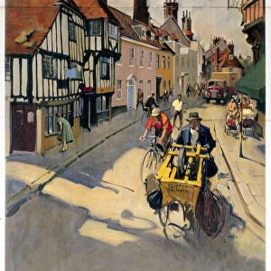 Lewes, BR poster, 1955