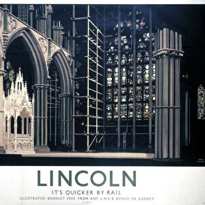 Lincoln: Angel Choir, LNER poster, 1923-1947