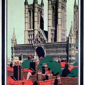 Lincoln - its quicker by rail, LNER poster, 1923-1947