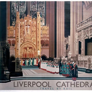Liverpool Cathedral, LNER poster, 1937