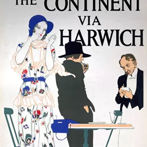 LNER poster. The Continent via Harwich by
