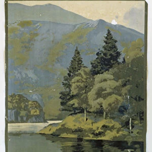 Loch Katrine via West Coast Route, LNWR / CR poster, c 1910