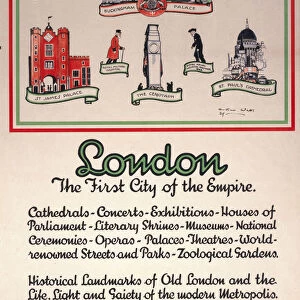 London, The First City of the Empire, LMS poster, 1929