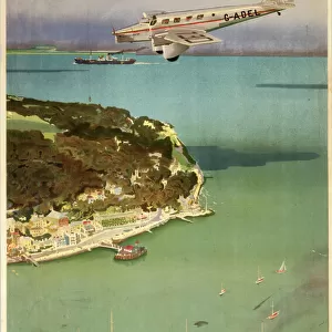 London & Isle of Wight in 40 Minutes, SR poster, 1935
